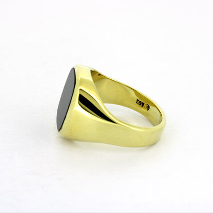 Siegel Ring 585 Gold 14 kt - Onyx - Wert 2450,-