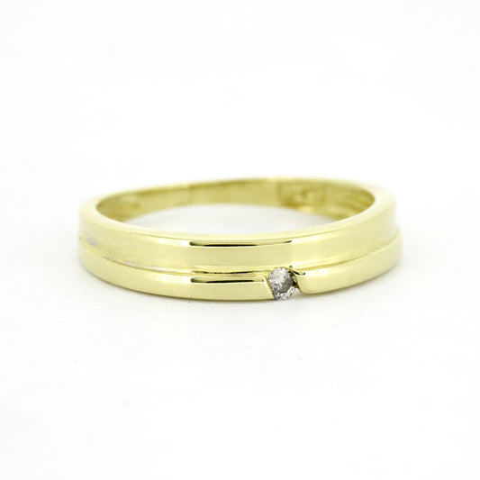 Ring 585 Gold 14 Kt Gelbgold - Brillanten 0,03 ct WSI - Wert 440,-