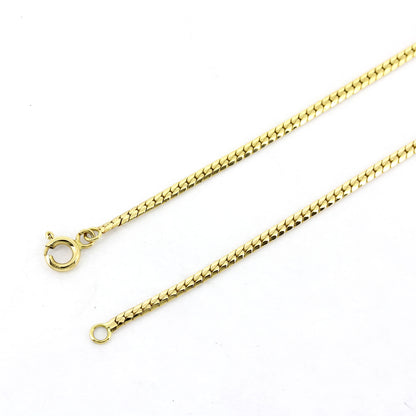 Collier 585 Gold 14 kt Gelbgold - Saphir und Diamanten - 42 cm lang