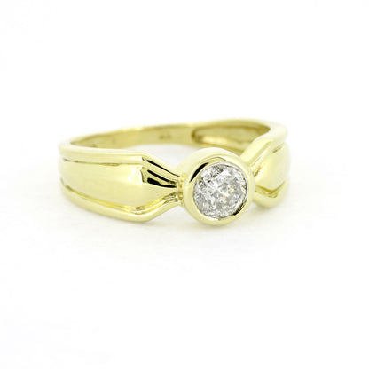 Solitär Ring 750 Gold 18 Kt - Brillanten 0,50 ct - Wert 1100,-