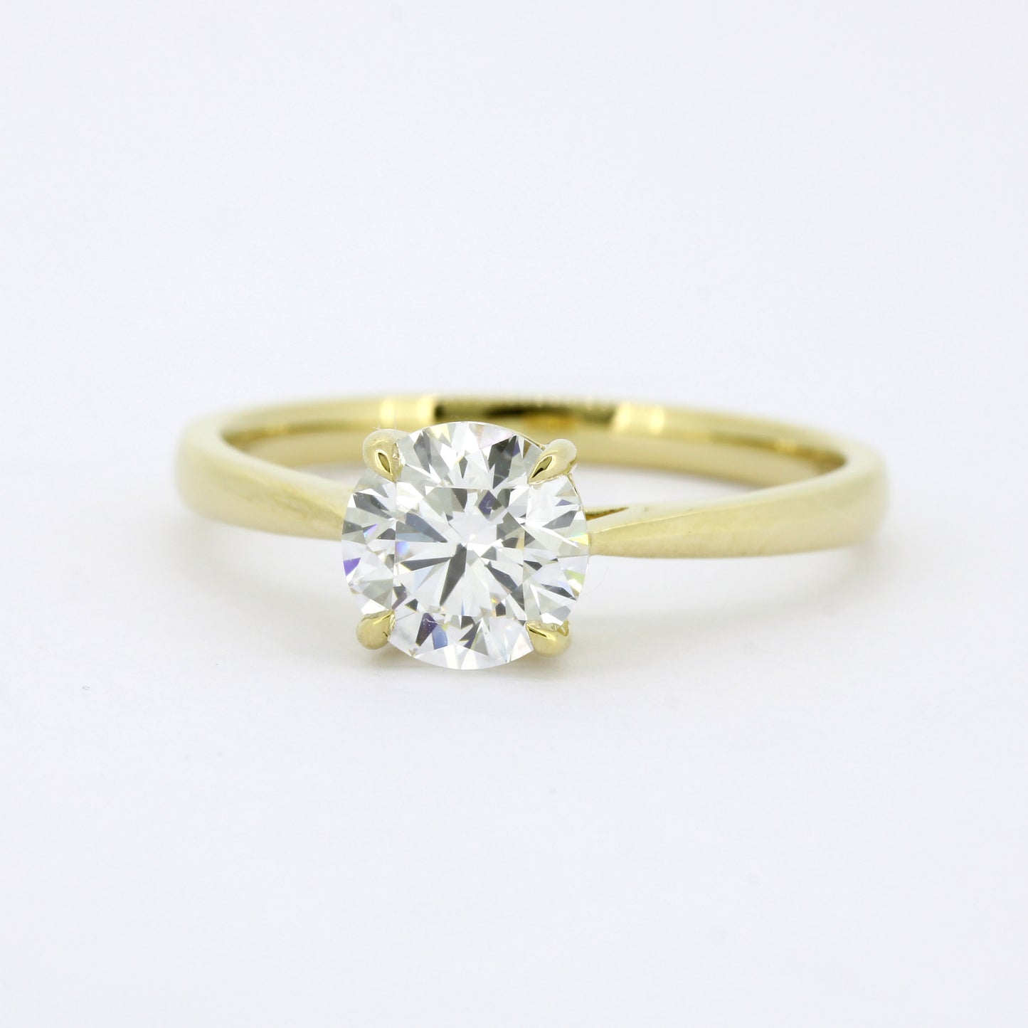 Ring 585 Gold 14 Kt - 1,04 ct CVD Diamant E/VS1 – Neu – IGI Zertifikat
