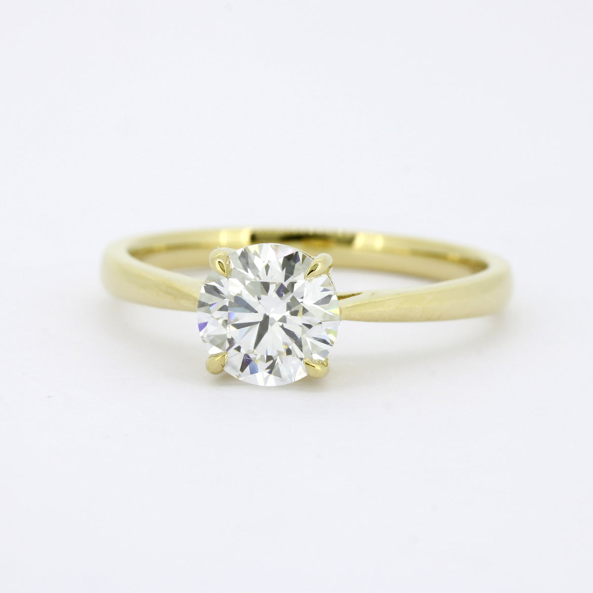 Ring 585 Gold 14 Kt - 1,04 ct CVD Diamant E/VS1 – Neu – IGI Zertifikat