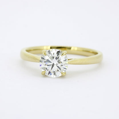 Ring 585 Gold 14 Kt - 1,04 ct CVD Diamant E/VS1 – Neu – IGI Zertifikat