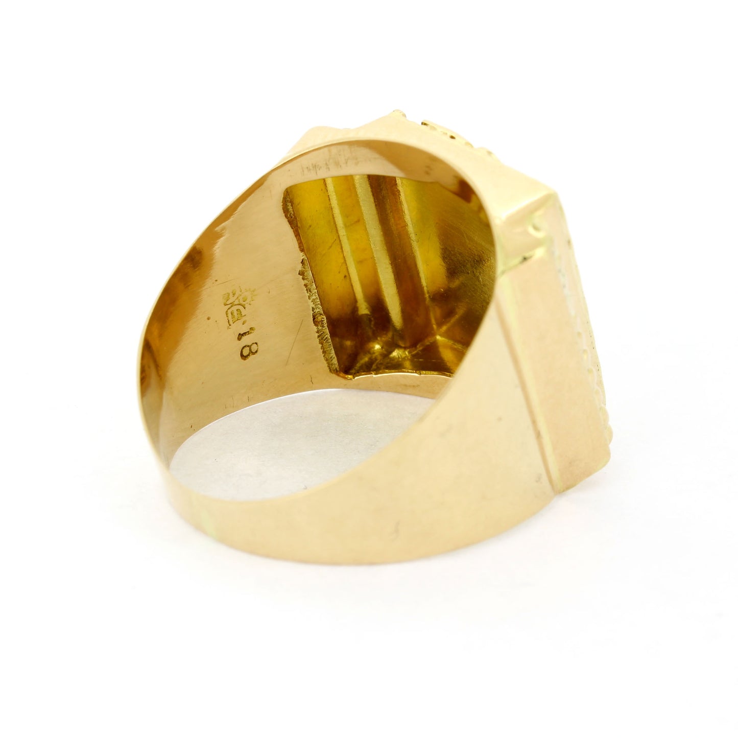 Siegel Ring 585 Gold 14 Kt mit Muster Rotgold - Wert 480,-