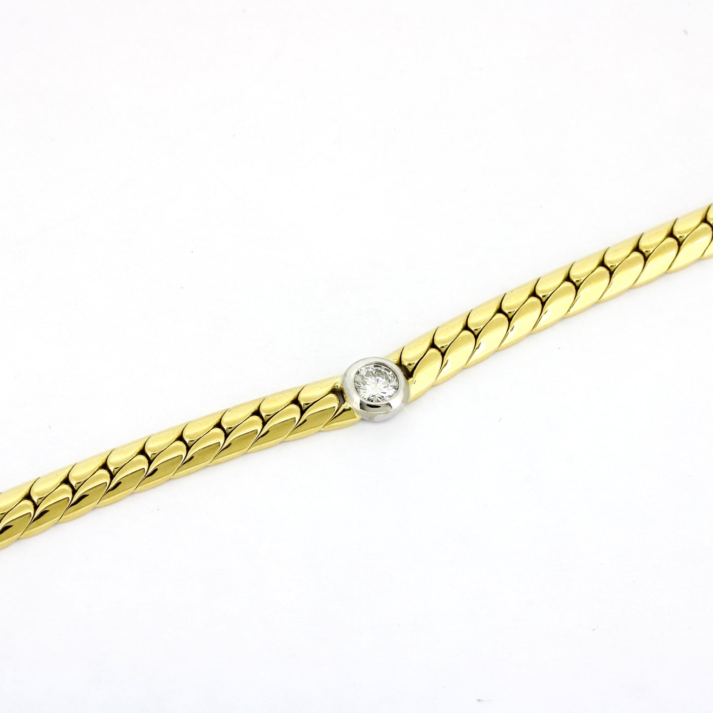 Collier 750 Gold 18 kt - Brillant 1,0 ct TW/VS - 42 cm lang - Wert 12800,-