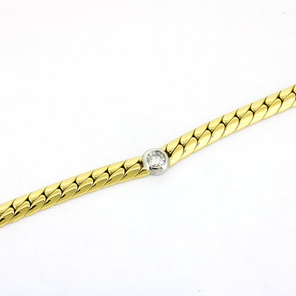Collier 750 Gold 18 kt - Brillant 1,0 ct TW/VS - 42 cm lang - Wert 12800,-