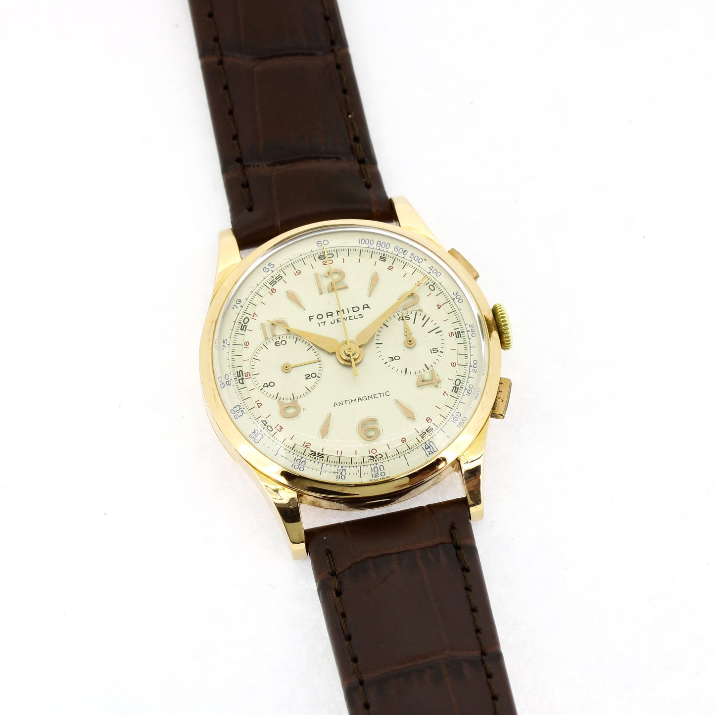 Formida Armbanduhr 750 Gelbgold 18 kt  Handaufzug- Chronograph