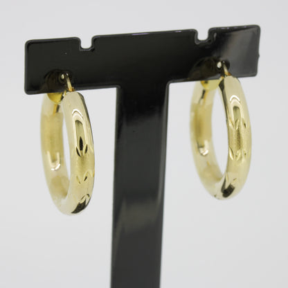 Creolen 585 Gold Ohrringe 14 Karat Gelbgold - Wert 750,-