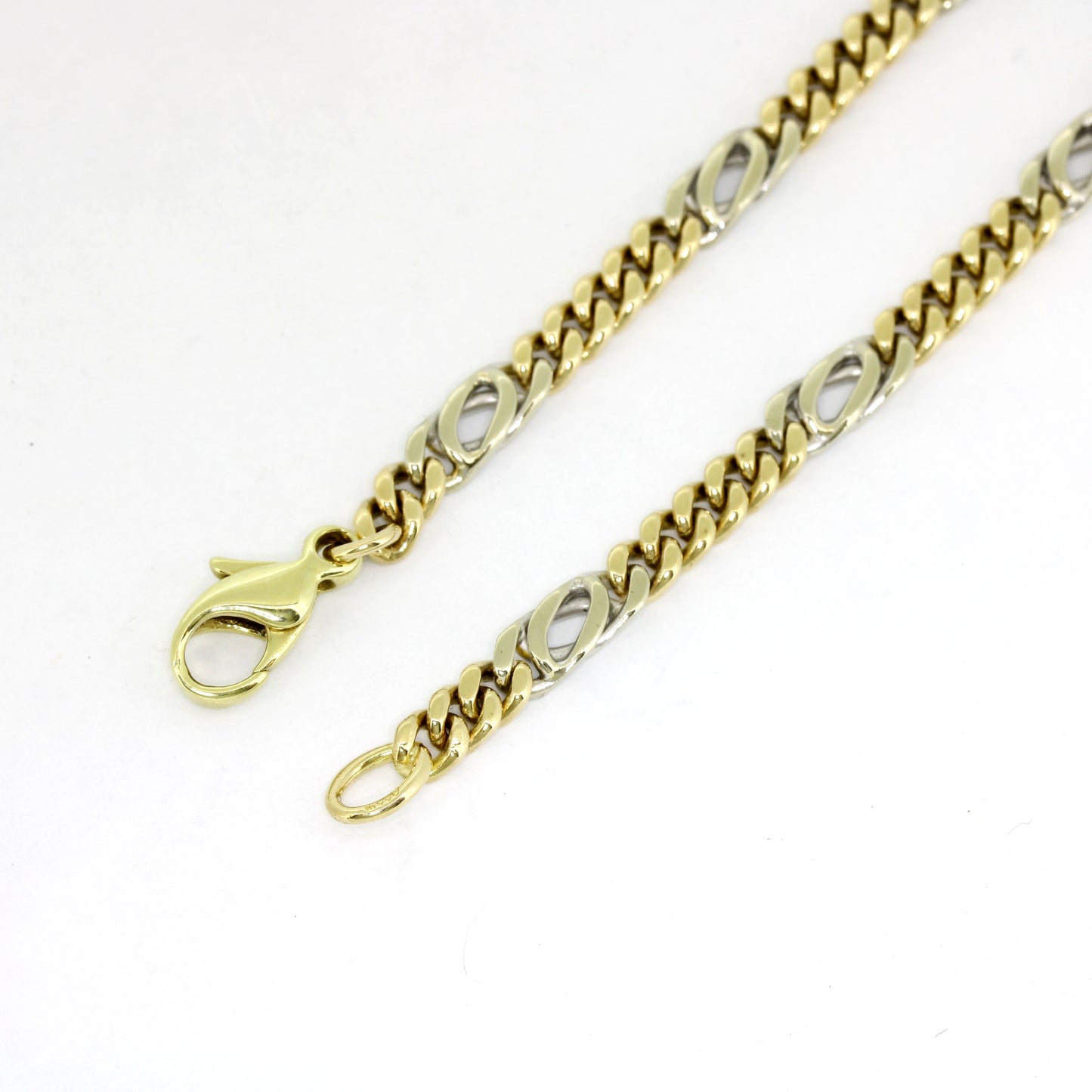 Kette 333 Gelb- & Weißgold – 20,74 g – 44 cm lang – 4,3 mm breit - Wert 2700,-
