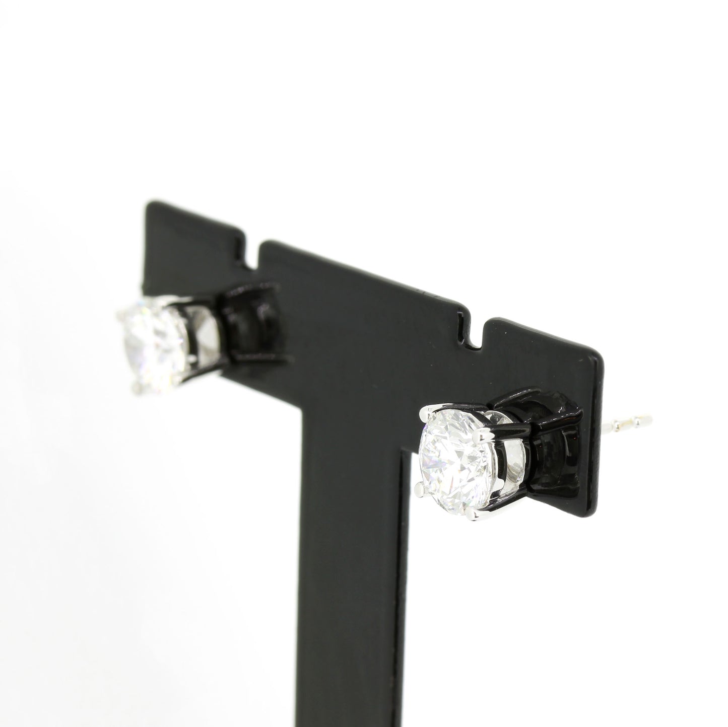 Ohrringe 585 Gold 14 Kt Weißgold – Brillanten ca. 1,40 ct F/VS CVD