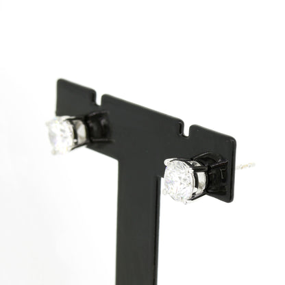 Ohrringe 585 Gold 14 Kt Weißgold – Brillanten ca. 1,40 ct F/VS CVD