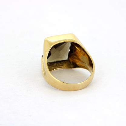 Siegel Ring 585 Gold 14 kt - Rauch Topas - Wert 1470,-