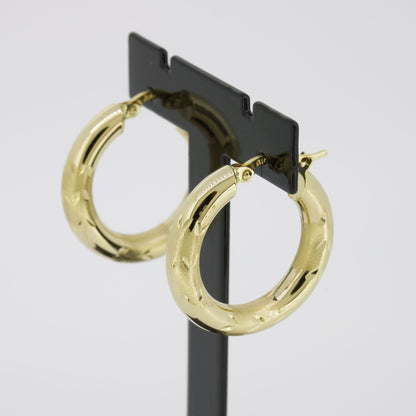 Creolen 585 Gold Ohrringe 14 Karat Gelbgold - Wert 750,-