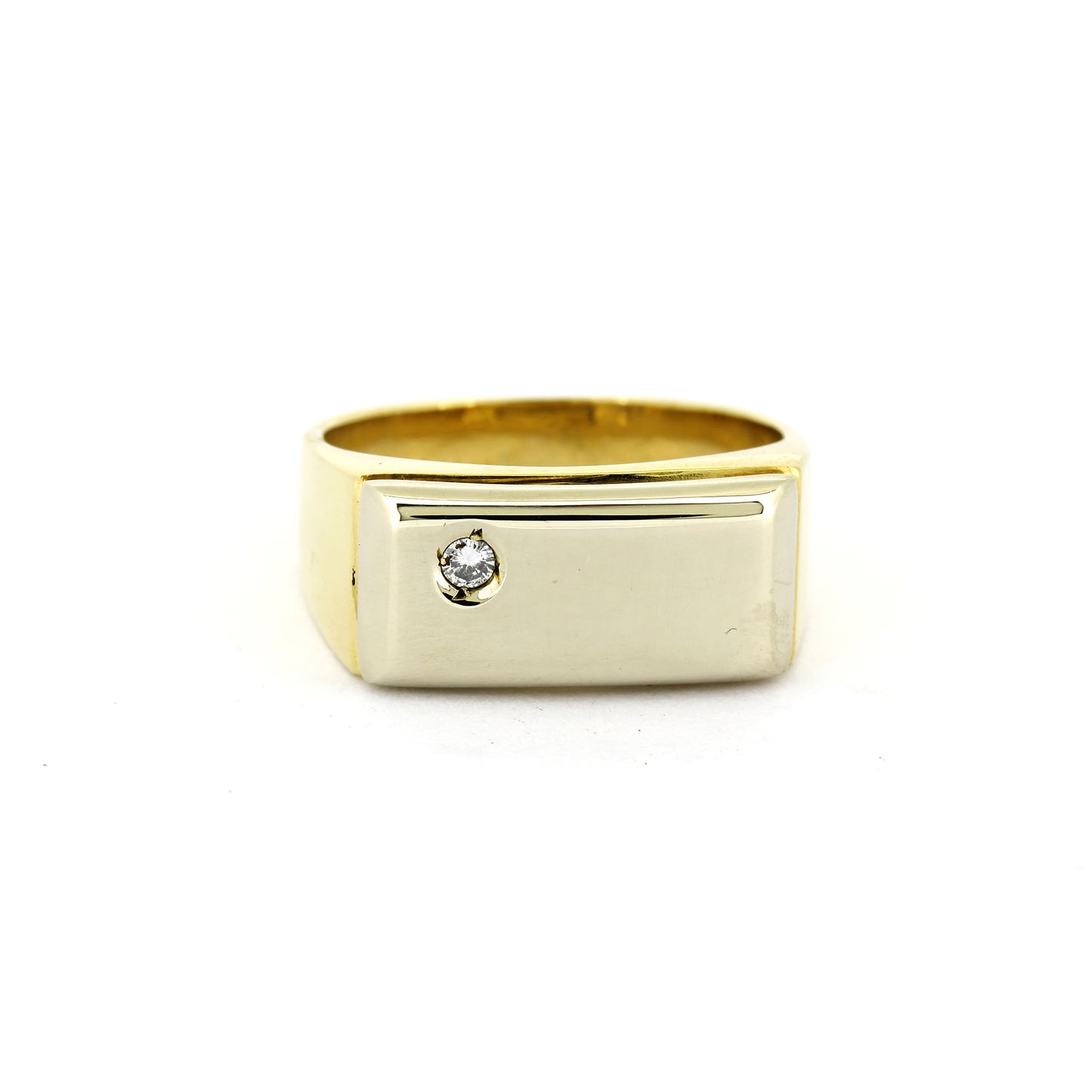 Ring 750 Gold 18 kt Gelbgold Weißgold - Brillanten 0,03 ct W/SI - Wert 2550,-