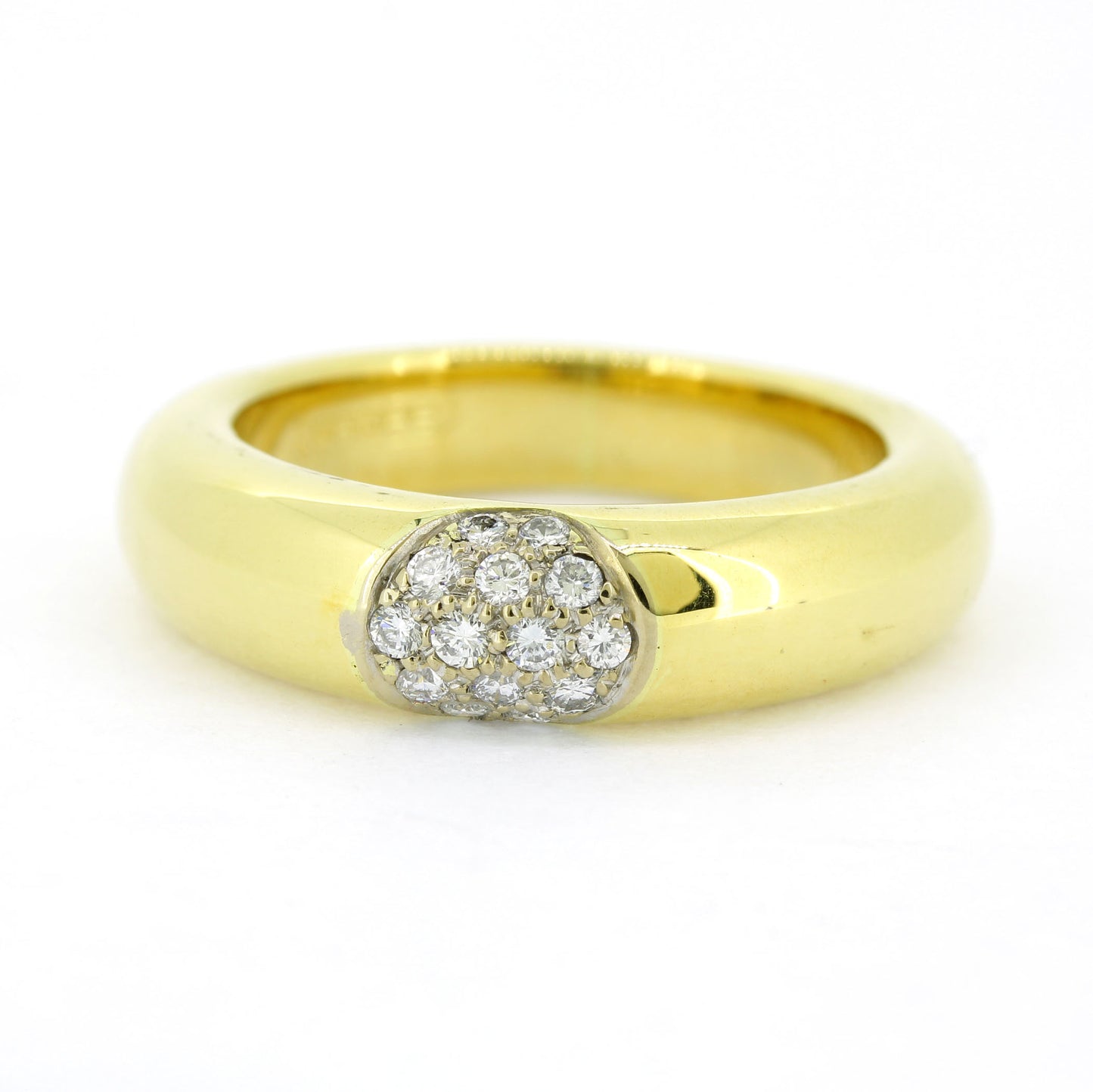 Ring 750 Gold 18 Karat Bicolor Brillanten 0,14 ct TW/VS