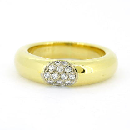 Ring 750 Gold 18 Karat Bicolor Brillanten 0,14 ct TW/VS