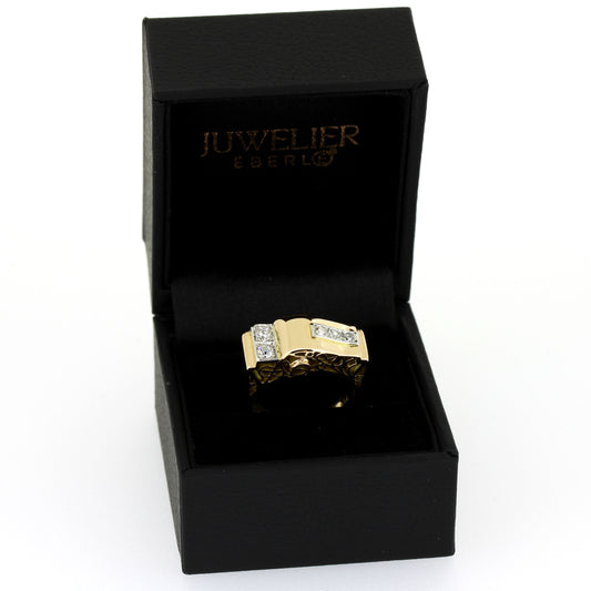 Ring 750 Gold 18 Kt - Diamant & Brillanten 0,24 ct H - SI-P - Wert 1530,-