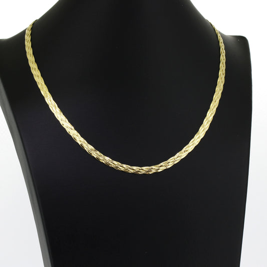 Kette geflochten 585 Gold Kette 14 Kt Gelbgold - Kettenlänge 41 cm - Wert 920,-