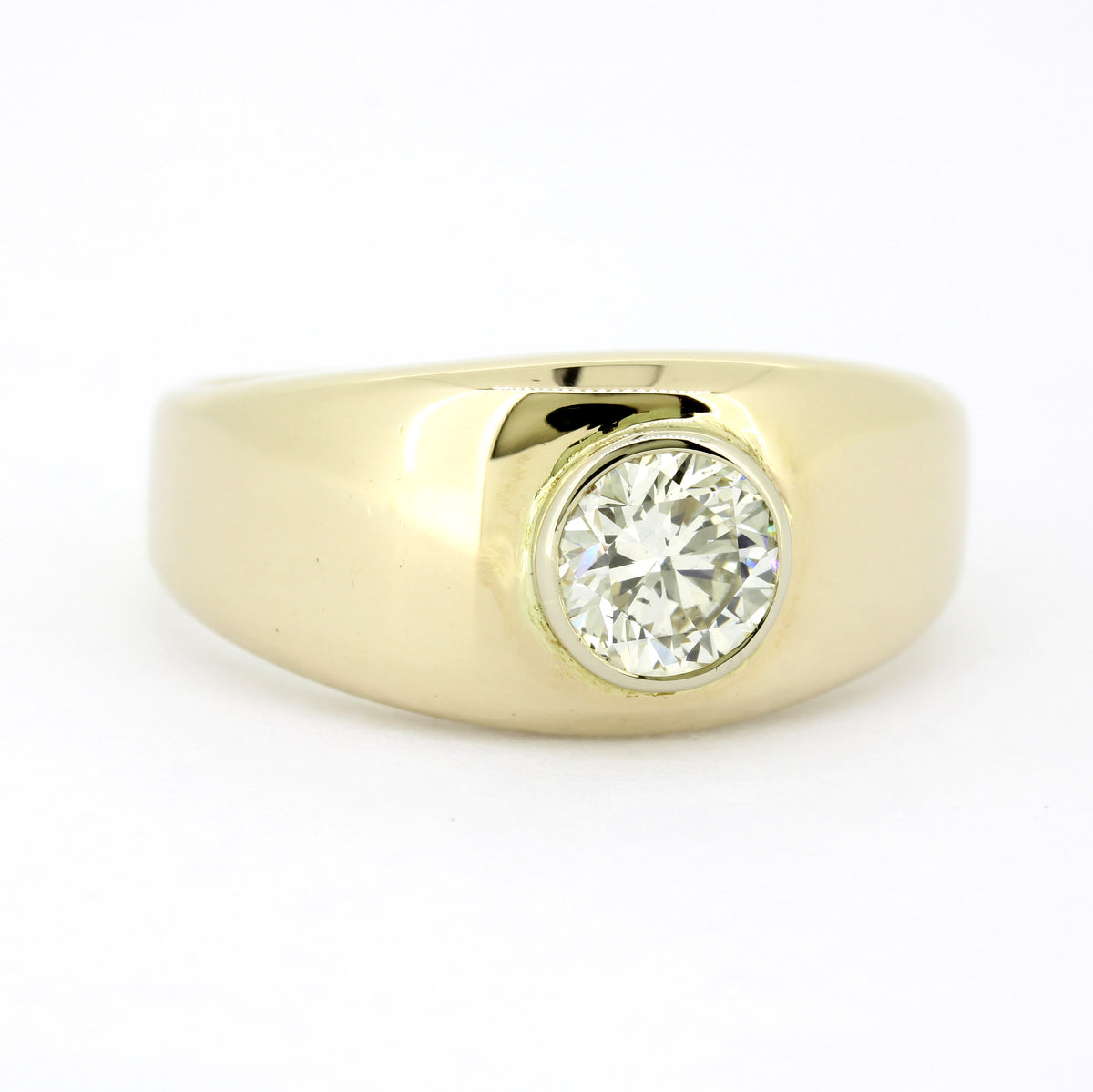 Ring 585 Gold 14 Karat Gelbgold Brillant 1,03 ct I /SI1