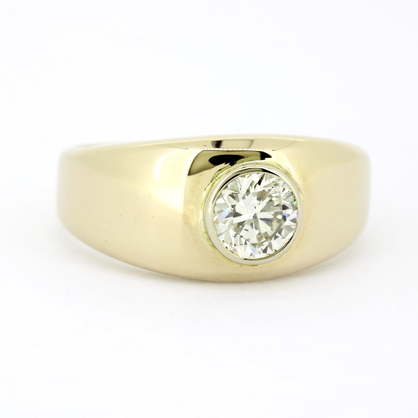 Ring 585 Gold 14 Karat Gelbgold Brillant 1,03 ct I /SI1