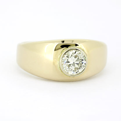 Ring 585 Gold 14 Karat Gelbgold Brillant 1,03 ct I /SI1