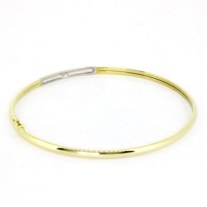 Armreif 585 Gold 14 Kt 64 x 56 mm - Brillant 0,02 ct - Wert 900,-