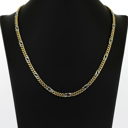 Kette 333 Gelb- & Weißgold – 20,74 g – 44 cm lang – 4,3 mm breit - Wert 2700,-