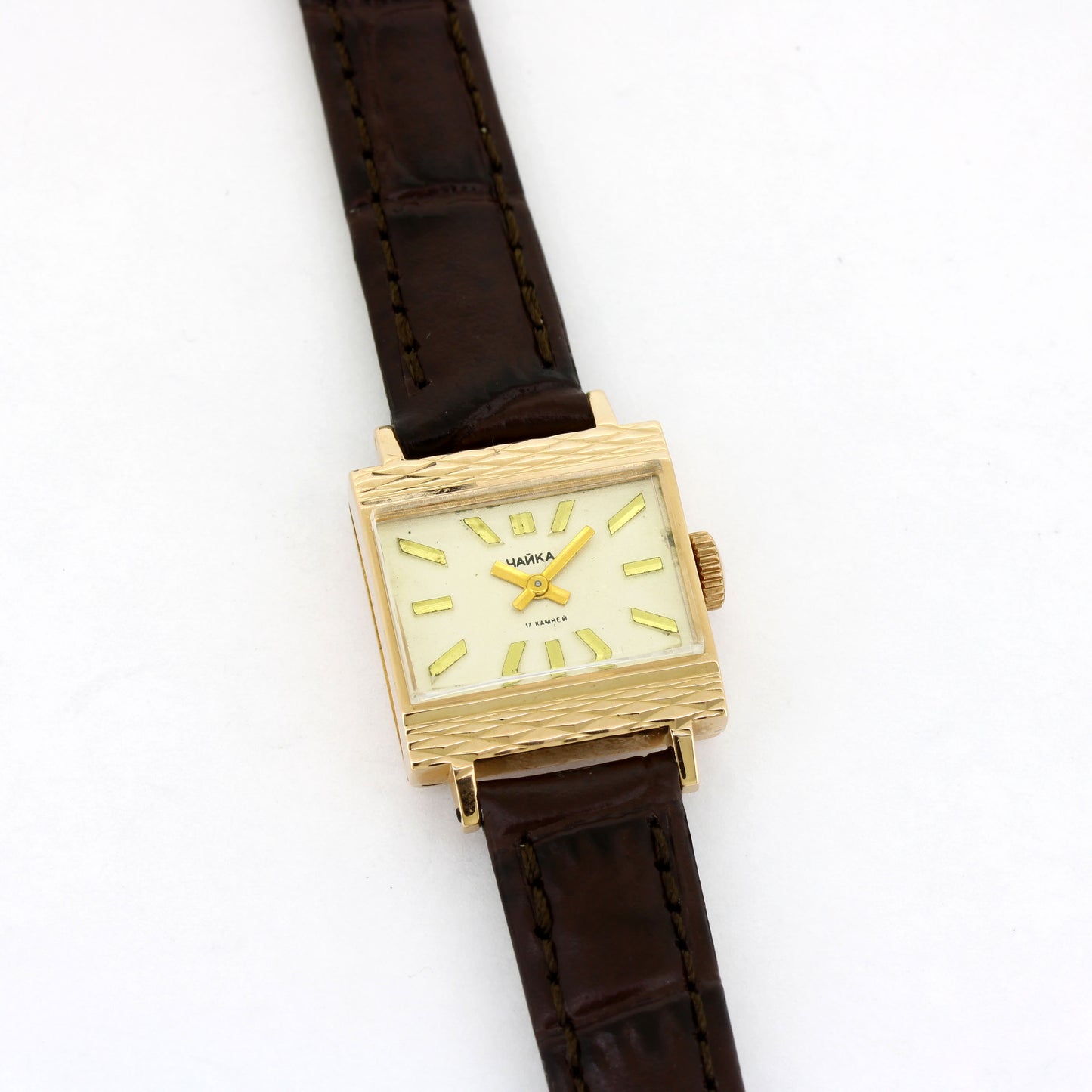 Russische Armbanduhr - 583 Rotgold - Sowjetunion – Mechanisch Handaufzug