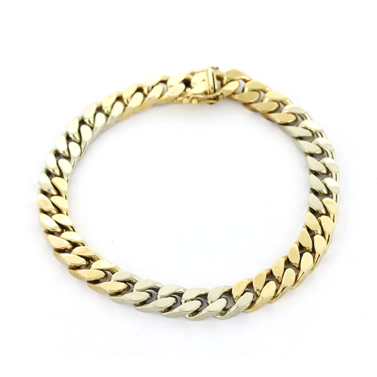Armband 333 Gold 8 kt bicolor Panzerarmband – 19,5 cm – Breite 7 mm