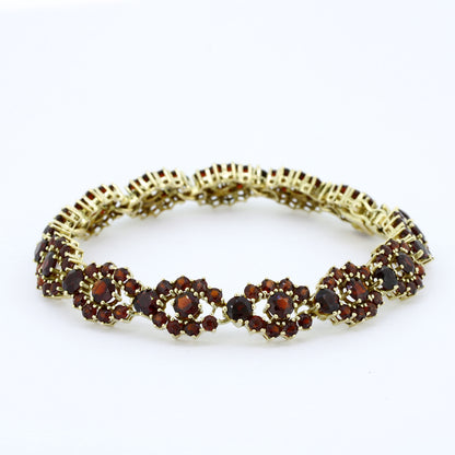 Armband 333 Gold 8 Kt - Granat Band - 18 cm lang - 10,2 mm breit - Wert 1850,-