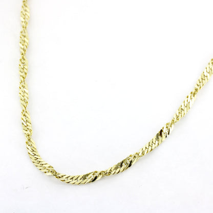 Kette 585 Gold 14 kt Gelbgold gedreht - 55 cm lang - Wert 3830,-