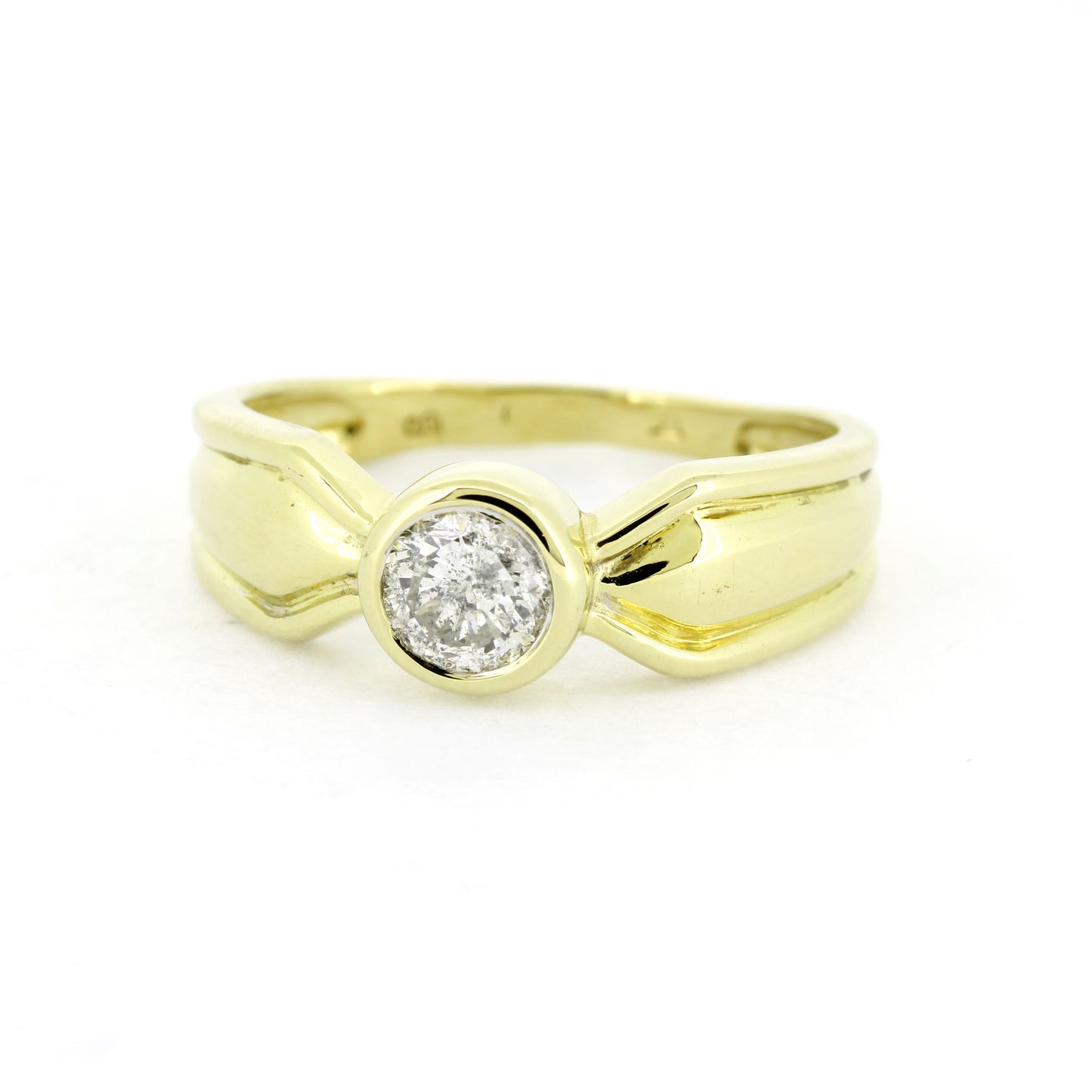 Solitär Ring 750 Gold 18 Kt - Brillanten 0,50 ct - Wert 1100,-