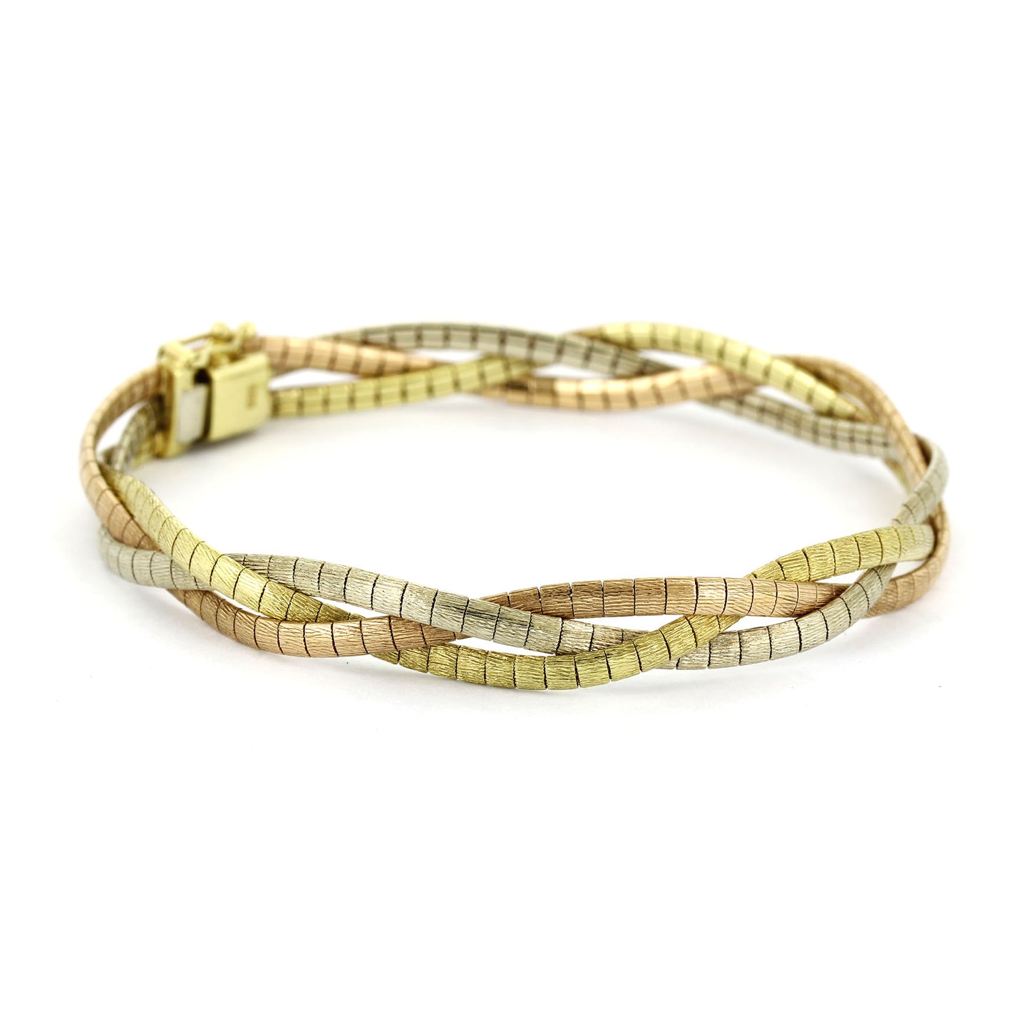 Armband 585 Gold 14 Kt - tricolor 19 cm lang - Wert 3280,-