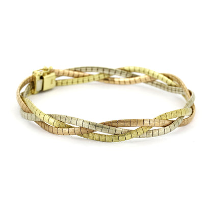 Armband 585 Gold 14 Kt - tricolor 19 cm lang - Wert 3280,-