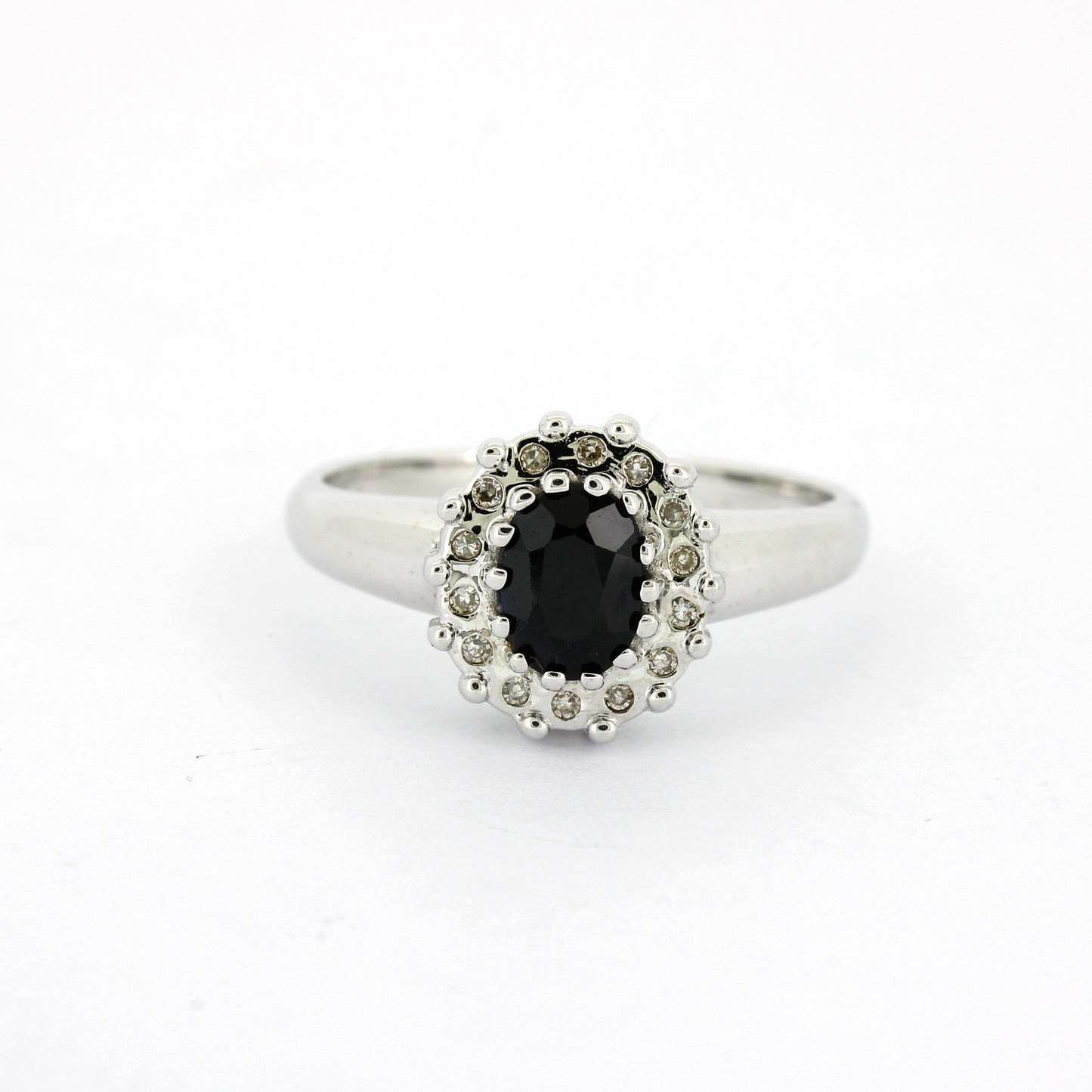 Ring 585 Gold 14 kt Weißgold - Saphir Diamanten - Wert 790,-