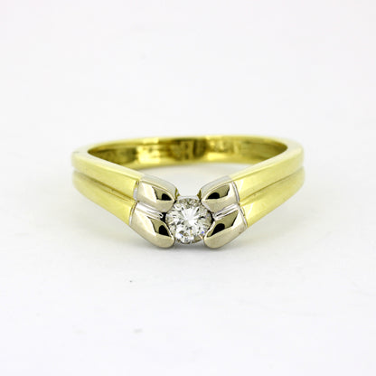 Ring 585 Gold 14 kt - Brillant 0,15 ct W/SI - Wert 740,-
