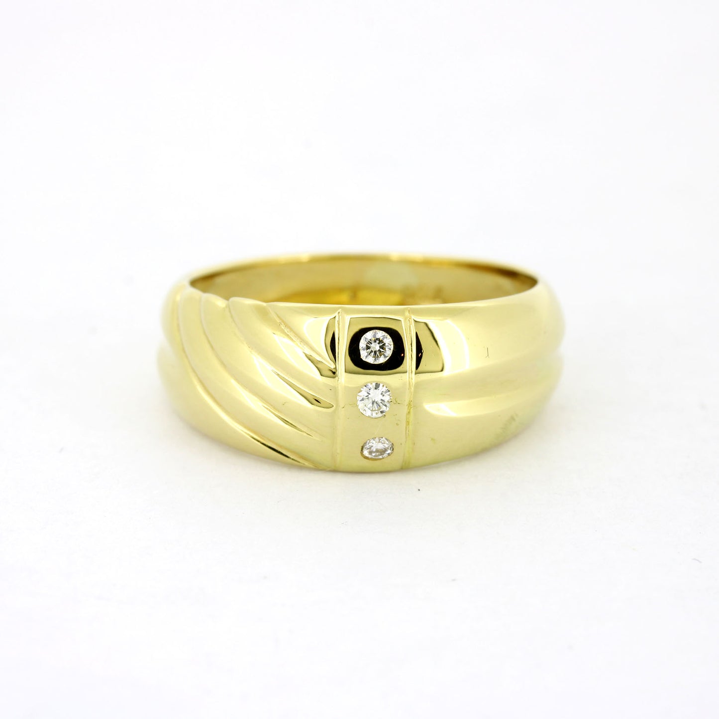 Ring 750 Gold 18 kt Gelbgold - Brillanten 0,06 ct TW/SI - Wert 1300,-