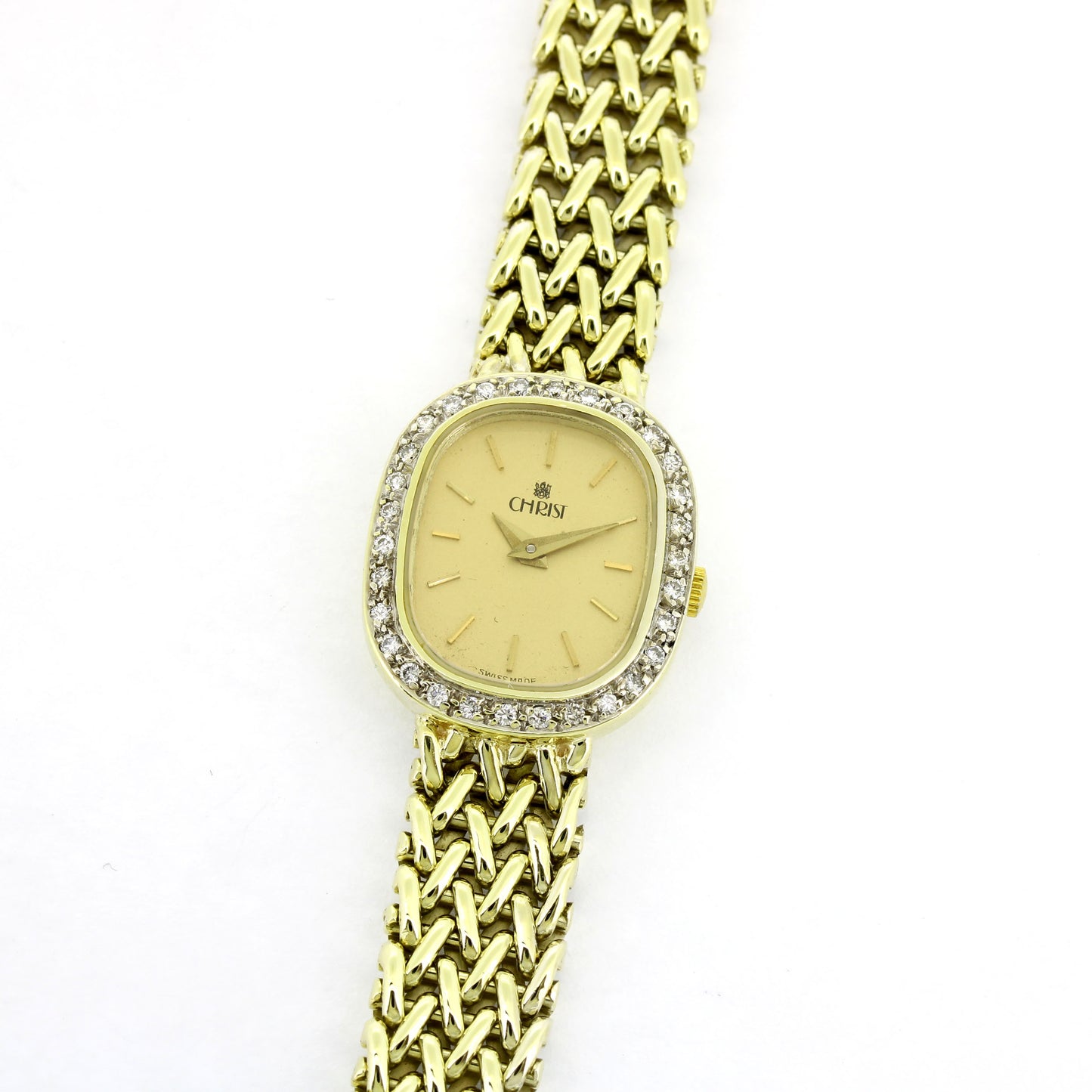 Christ Uhr 585 Gold 14 kt Gelbgold - Brillanten ca. 0,30 ct