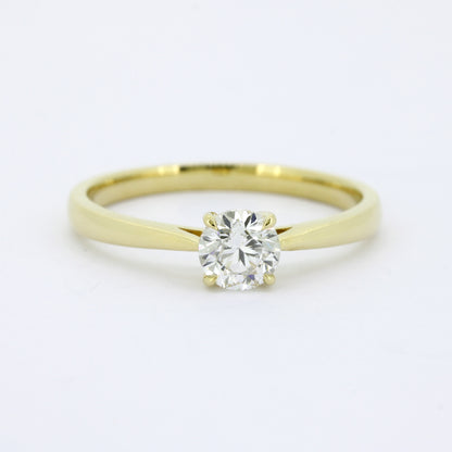 Ring 585 Gold 14 Kt Verlobungsring - 0,50 ct CVD Diamant E/VS1 – Neu