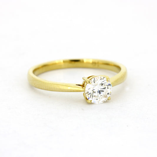 Solitär Ring 585 Gold 14 kt Gold - 0,50 ct Brillant VVS - CVD Labor Diamant