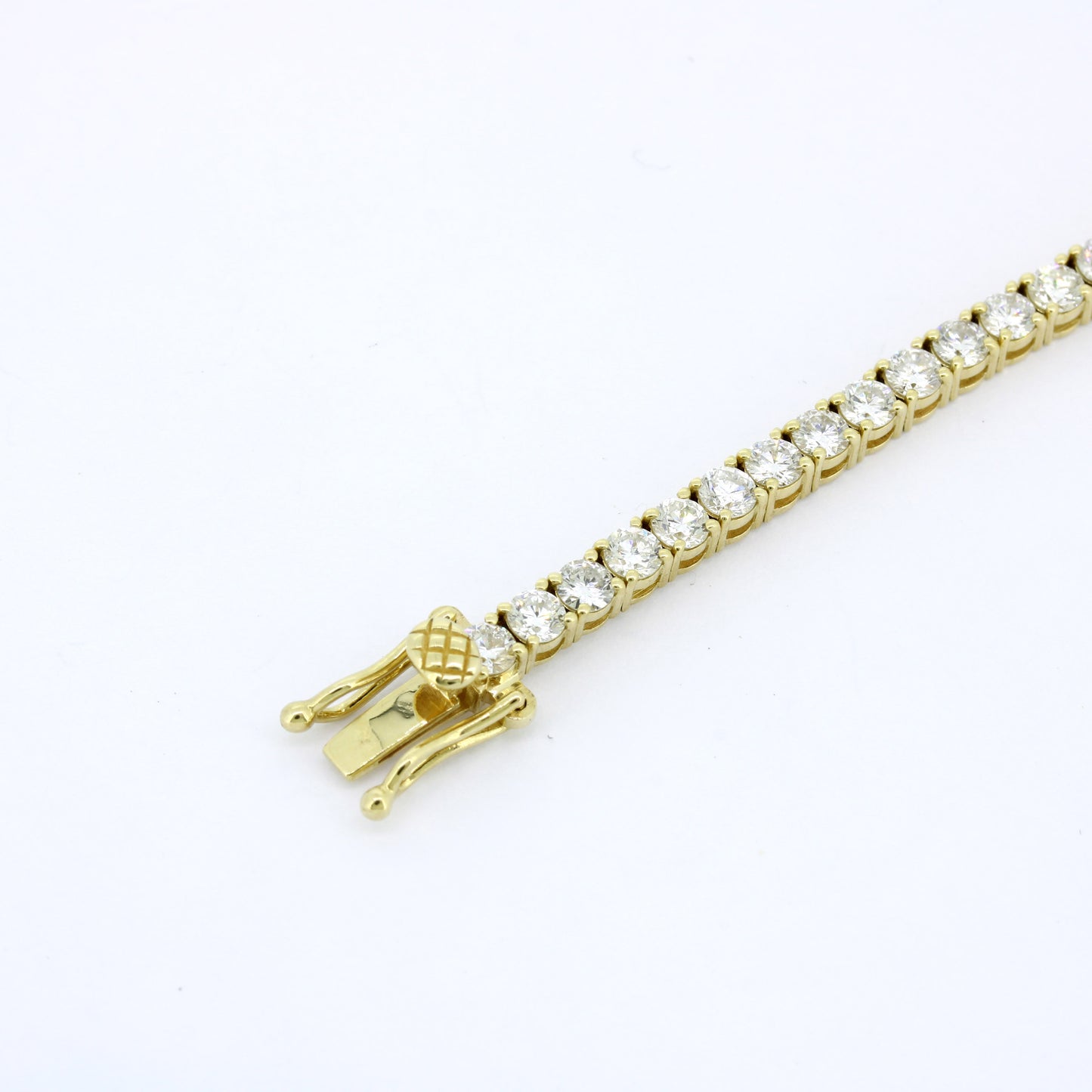Tennisarmband 585 Gold 14 Kt Gelbgold - Brillanten 5,80 ct CVD Labordiamanten