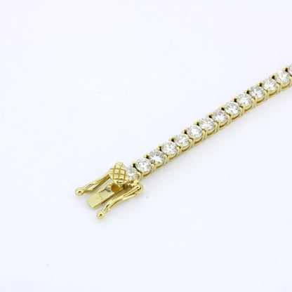 Tennisarmband 585 Gold 14 Kt Gelbgold - Brillanten 5,80 ct CVD Labordiamanten