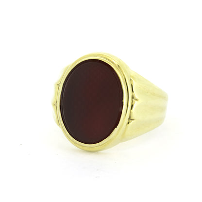 Siegelring 333 Gold 8 kt Gelbgold - Karneol - Wert 700,-