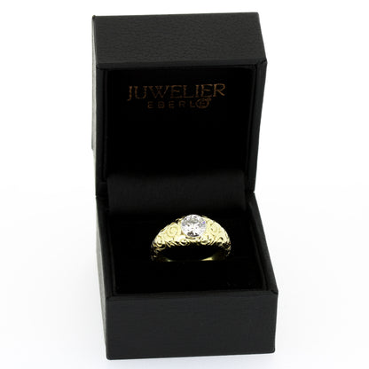 Ring 585 Gold 14 Kt Gelbgold - Diamant Altschliff 1,0 ct TW/P1 - Wert 4660,-