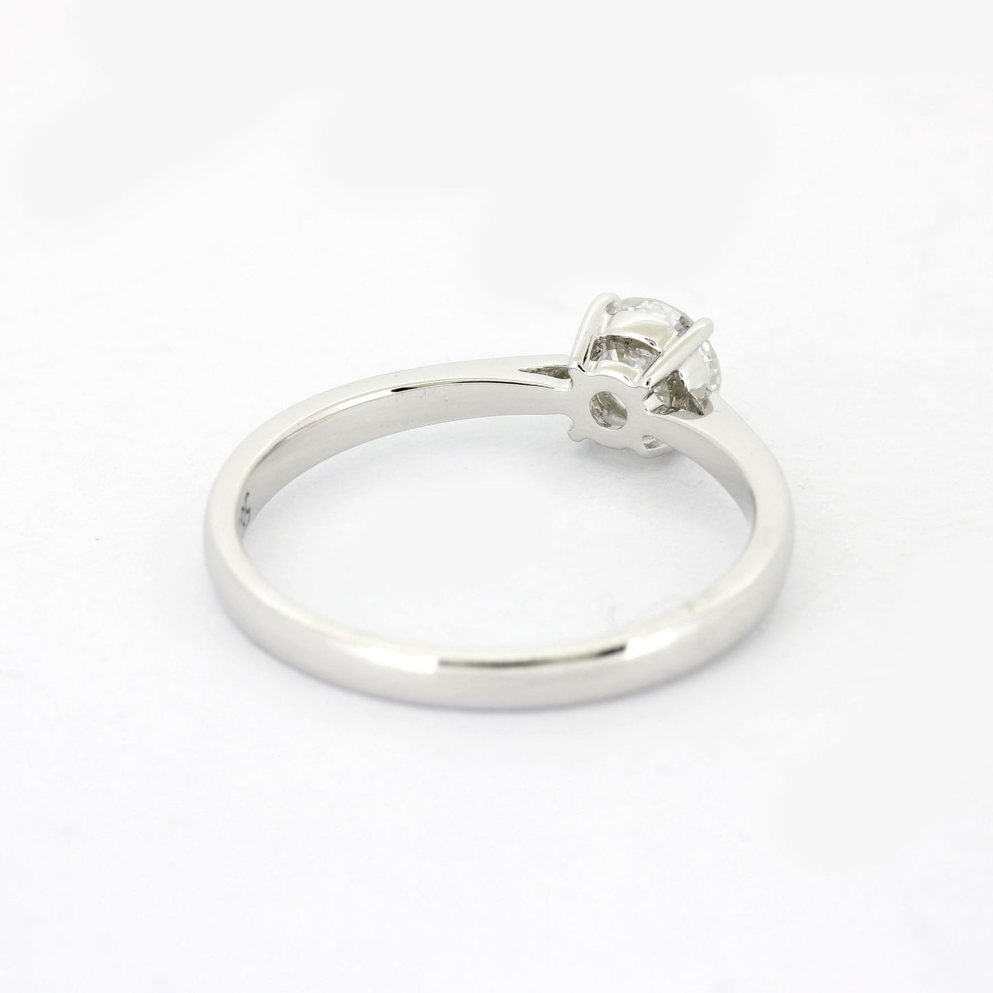 Solitär Verlobungsring 585 Gold 14 kt Weißgold - 0,50 ct Brillant E VS2 - CVD Labor Diamant