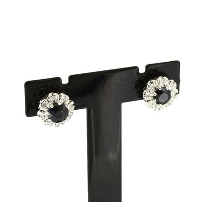 Ohrring 585 Gold 14 kt Saphir Diamanten Weißgold - Wert 750,-