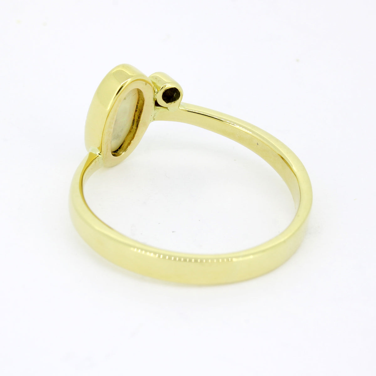 Ring 585 Gold 14 Karat Gelbgold Opal, Brillant 0,03 ct Gr. 59 - Wert 880,-