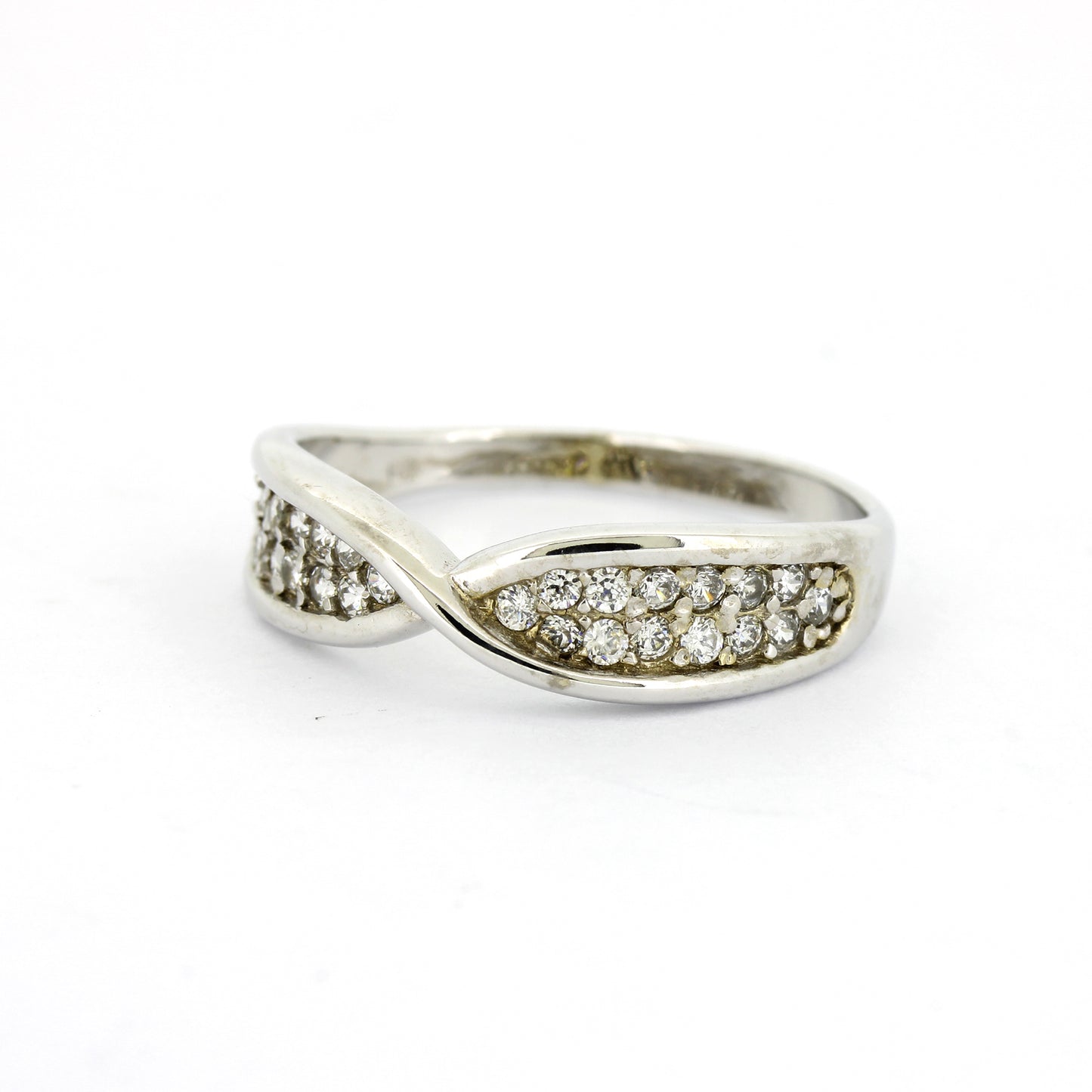 Ring 585 Gold 14 kt Weißgold - Zirkonia - Wert 510,-