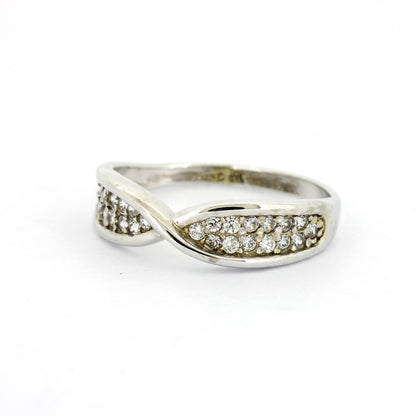 Ring 585 Gold 14 kt Weißgold - Zirkonia - Wert 510,-