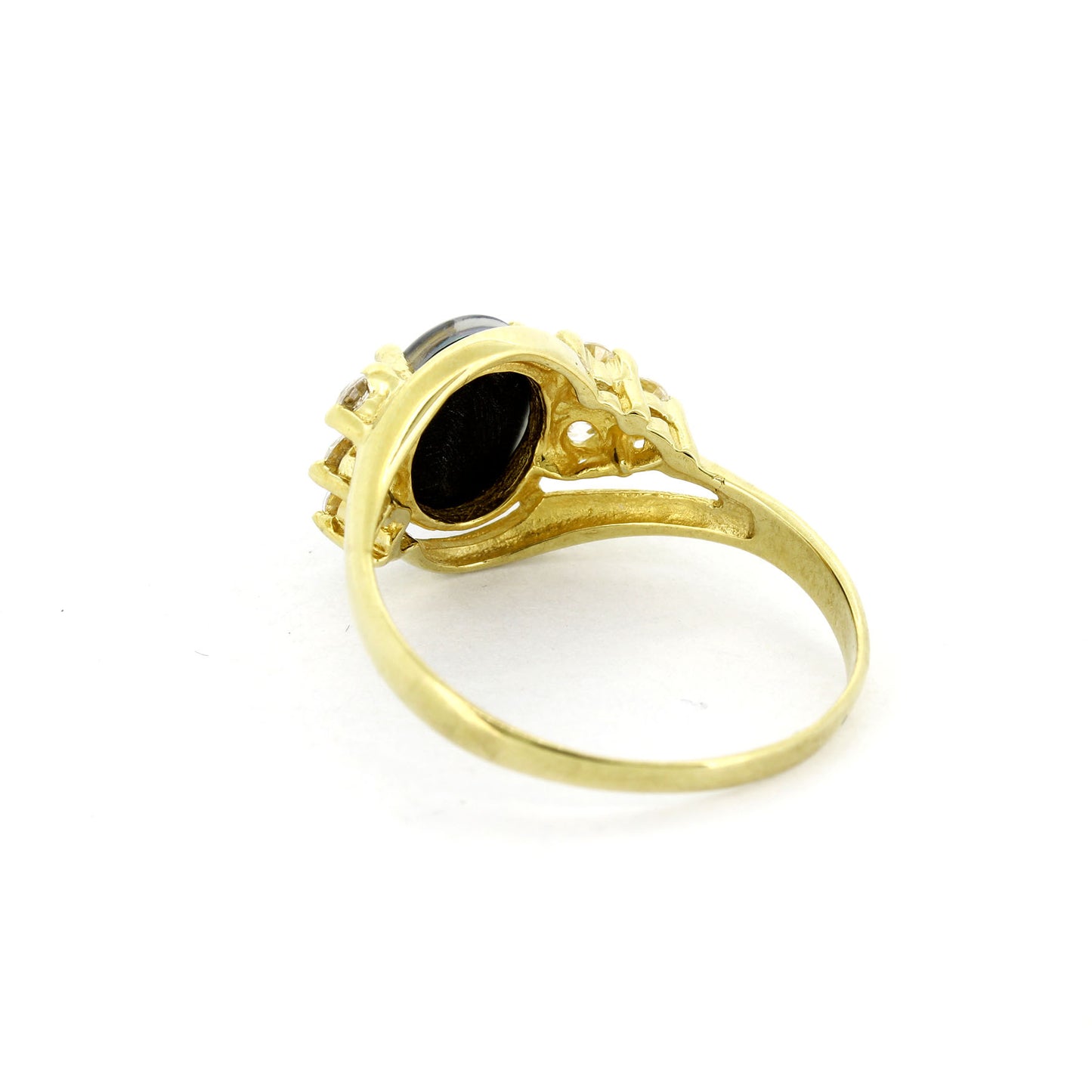 Ring 333 Gelbgold mit Opal-Triplette & Zirkonia - Wert 350,-